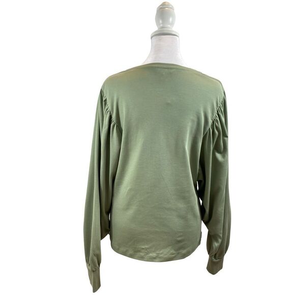 New With Tags‎ Banana Republic Sage Green Ballon Sleeve Blouse Medium - Picture 8 of 11